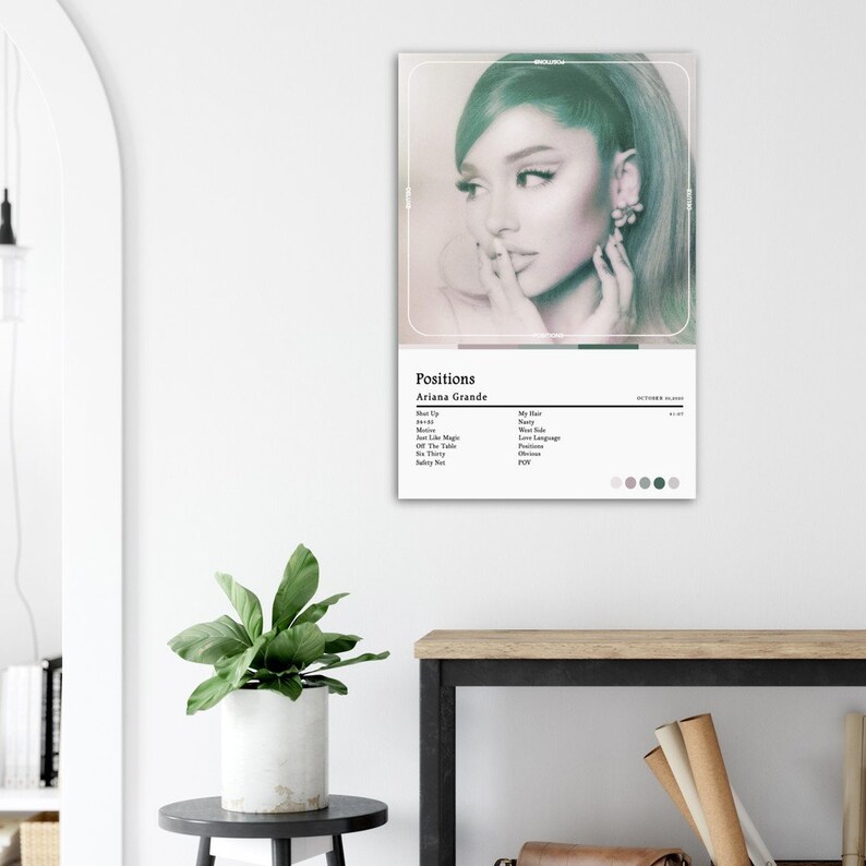 Ariana Grande Positions Tracklist Premium Poster Bedroom Wall | Etsy