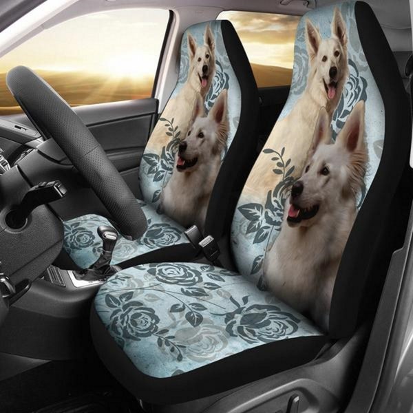 Chien berger blanc suisse, housses de siège auto, accessoires de voiture, cadeau pour elle, housses de siège personnalisées, housse sur mesure, décoration de voiture, housse de siège auto