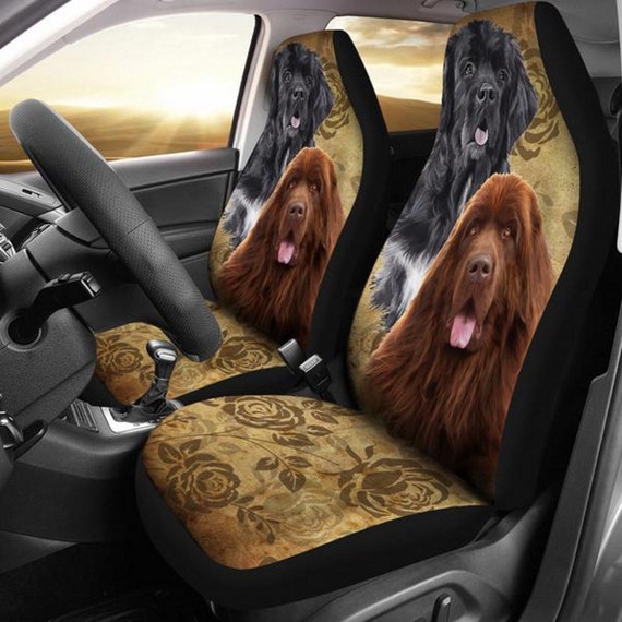Newfoundland Dog Dog Lover Gift Car Seat Covers Car Accessories Gift for Her Custom Seat Covers Custom Made Cover Front Car Covers Etsy UK