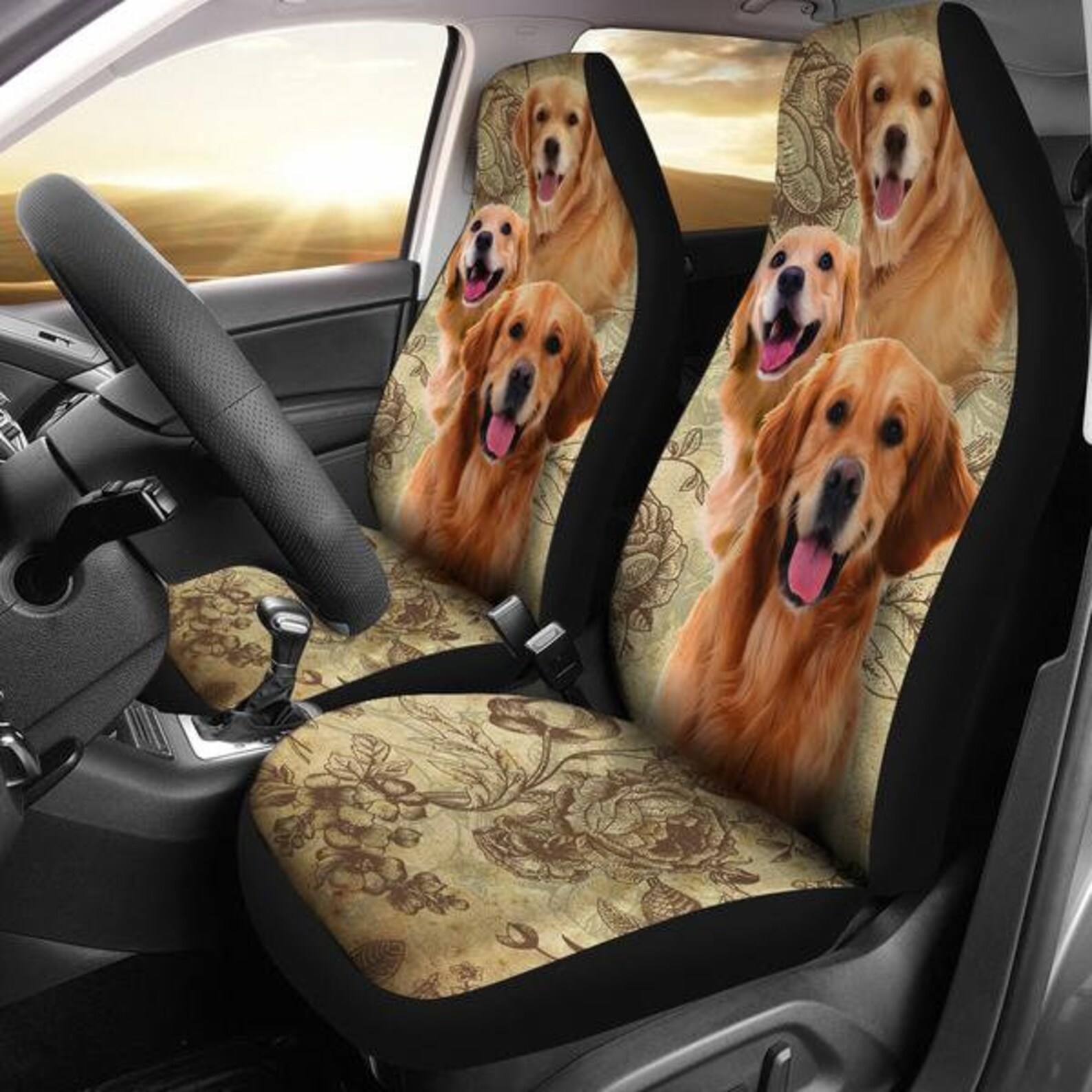 Golden Retriever Dog Lover Gift Car Seat Covers Car Etsy