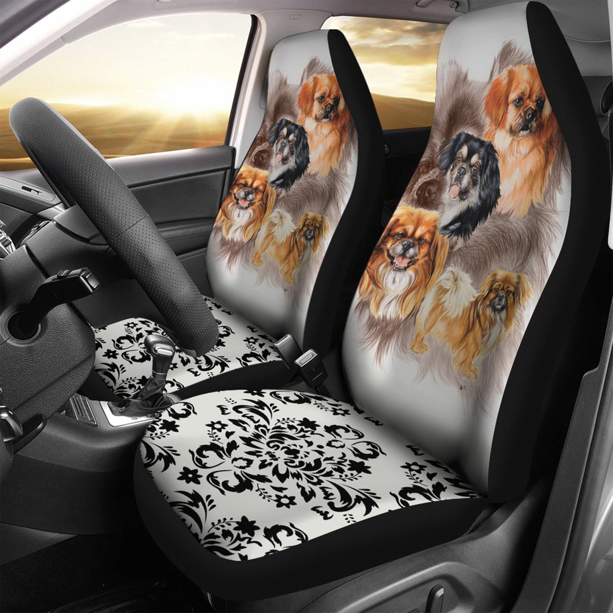 Car Seat Covers Protector Set Universal Auto Front Rear Chair Cushion –  SEAMETAL