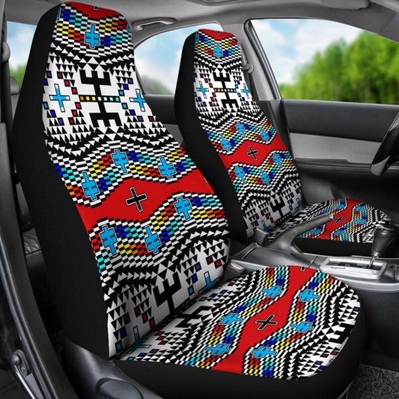 Multicolor Zigzag Indian Aztec Car Seat Covers