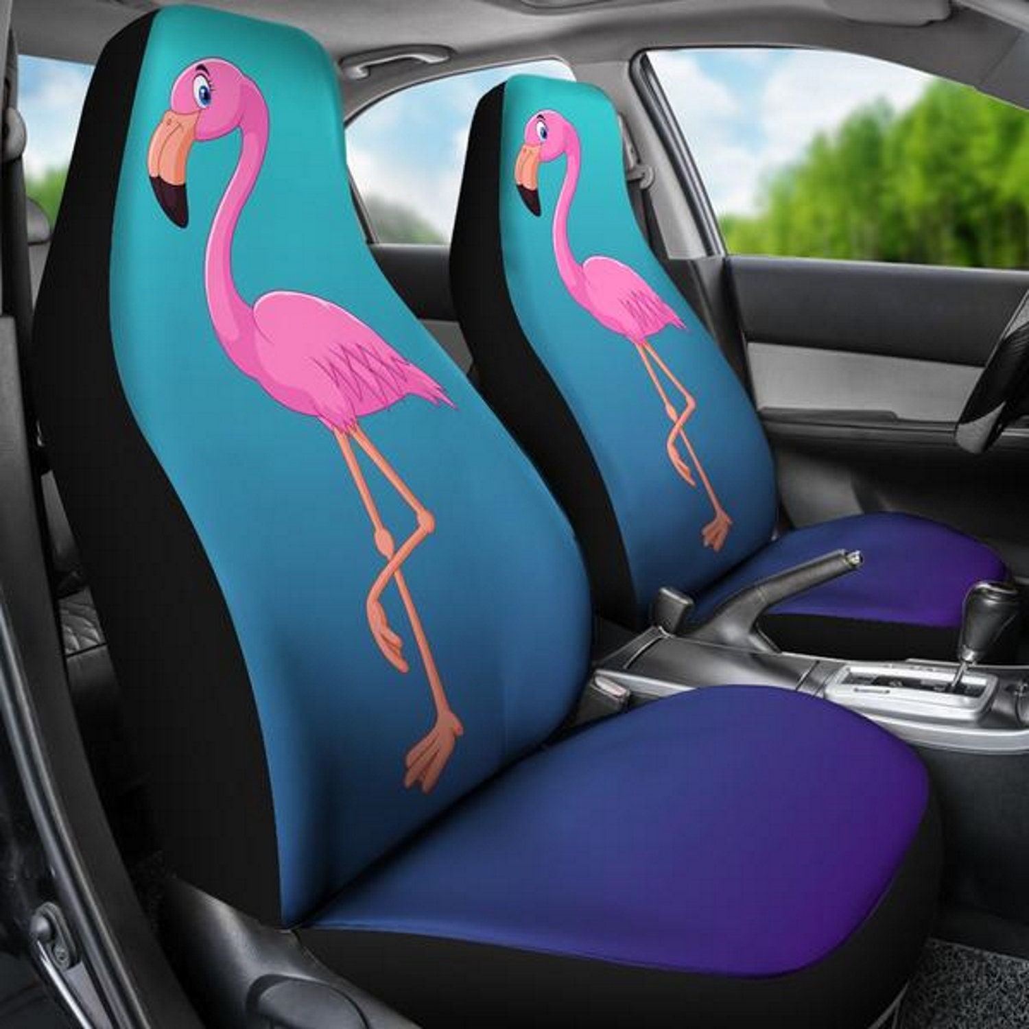 Pink Flamingo Car Seat Covers
