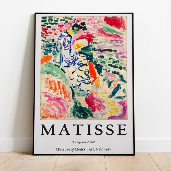 Gifts Wall Art Henri Matisse, La Japonaise Paper Poster, Abstract Art Room Decor, Exhibition Poster Boho Home