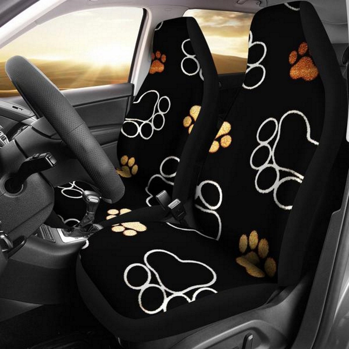 Mechanic Pattern Print Pet Car Seat Cover