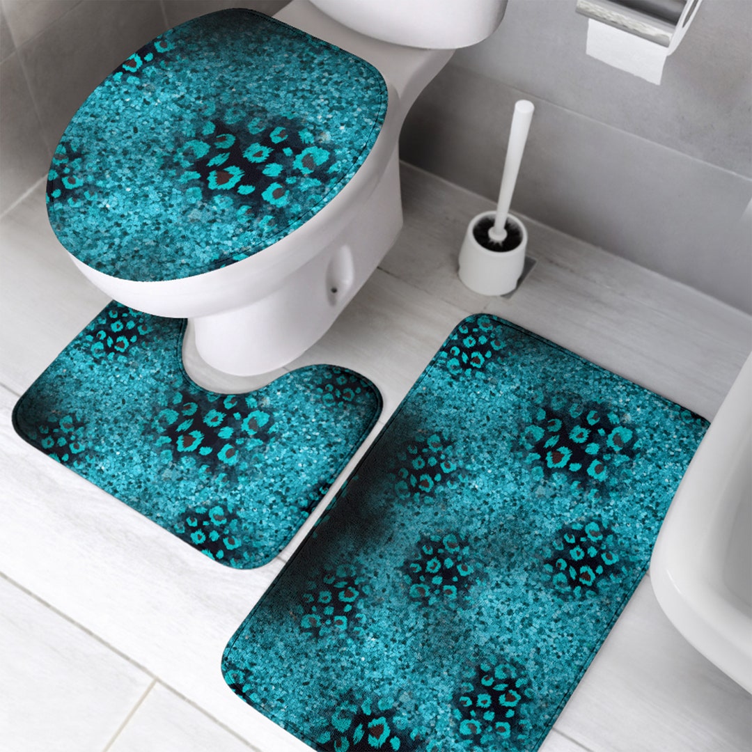 Teal and Black Bathroom Set, New Home Gifts for Her Home Accessories