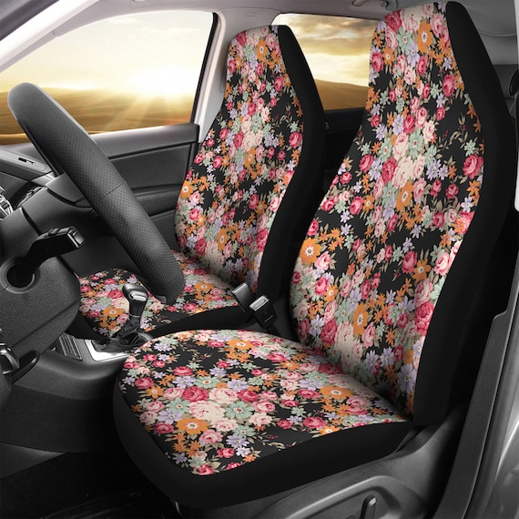 Fundas para asientos delanteros de coche con flores, fundas hechas a  medida, regalos para el día de la madre, accesorios bonitos para el coche -   México