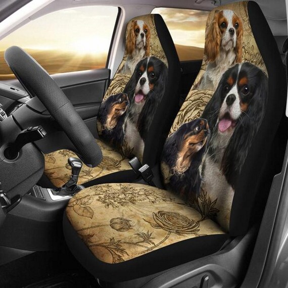 King Charles Spaniel Car Seat Covers (Set of 2) - red King Charles Spaniel Car Seat Covers (Set of 2) - red