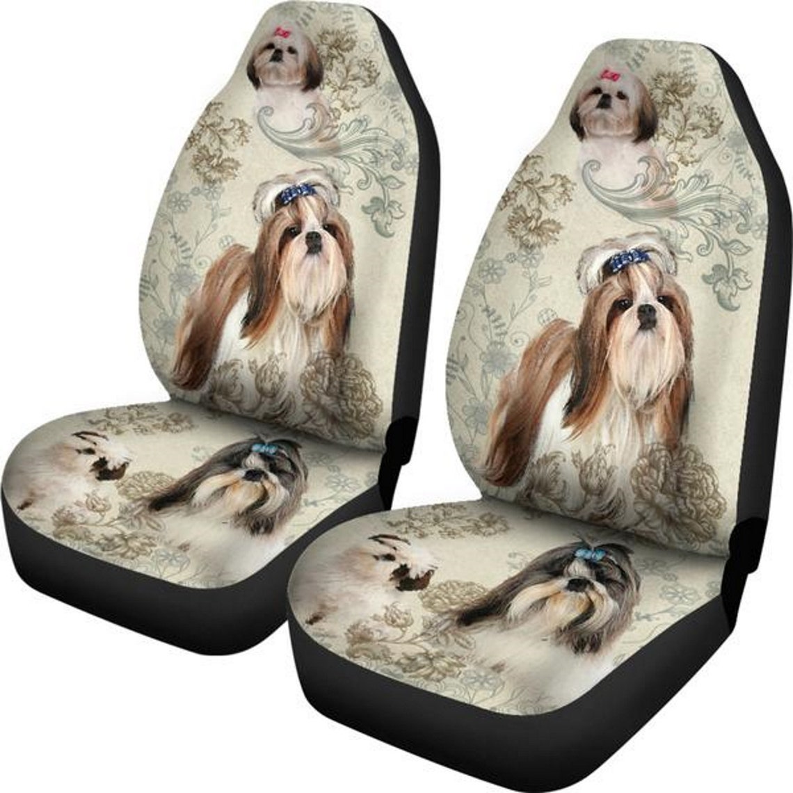 Shih Tzu Dog Lovers Car Seat Covers Car Accessories Custom Etsy