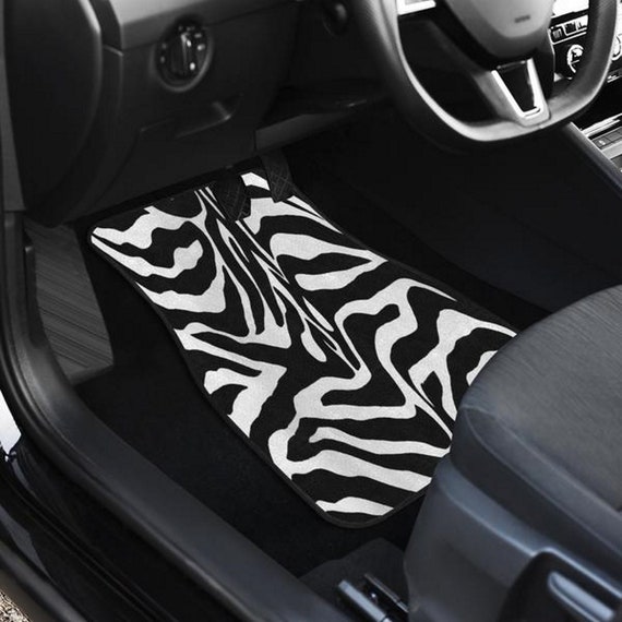 Zebra Print Front Car Floor Mats Custom Made Gift Auto Accessory Car Accessories Custom Car Mat Car Decor Front Mats Etsy Ireland