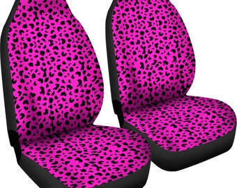 Hoot Pink Leopard Print Car Seat Covers, Girl Seat Covers Gifts