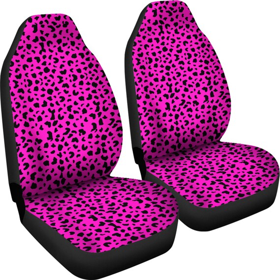 Pink leopard print car seat covers deals