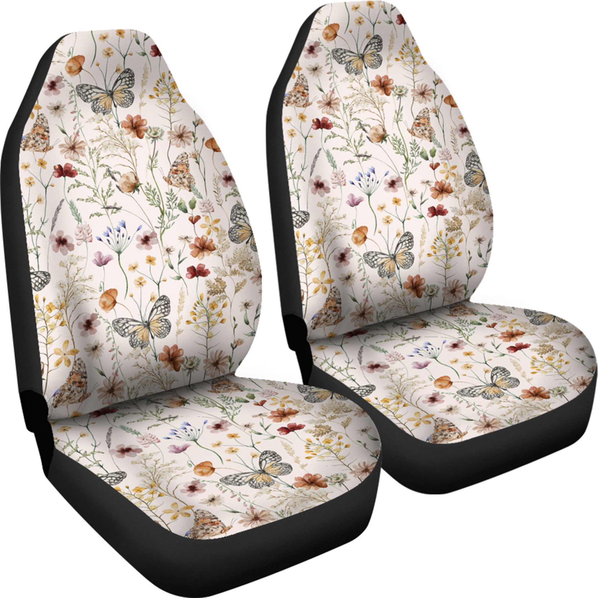 Flowers Butterfly Car Seat Covers New Car Gifts for Her Etsy