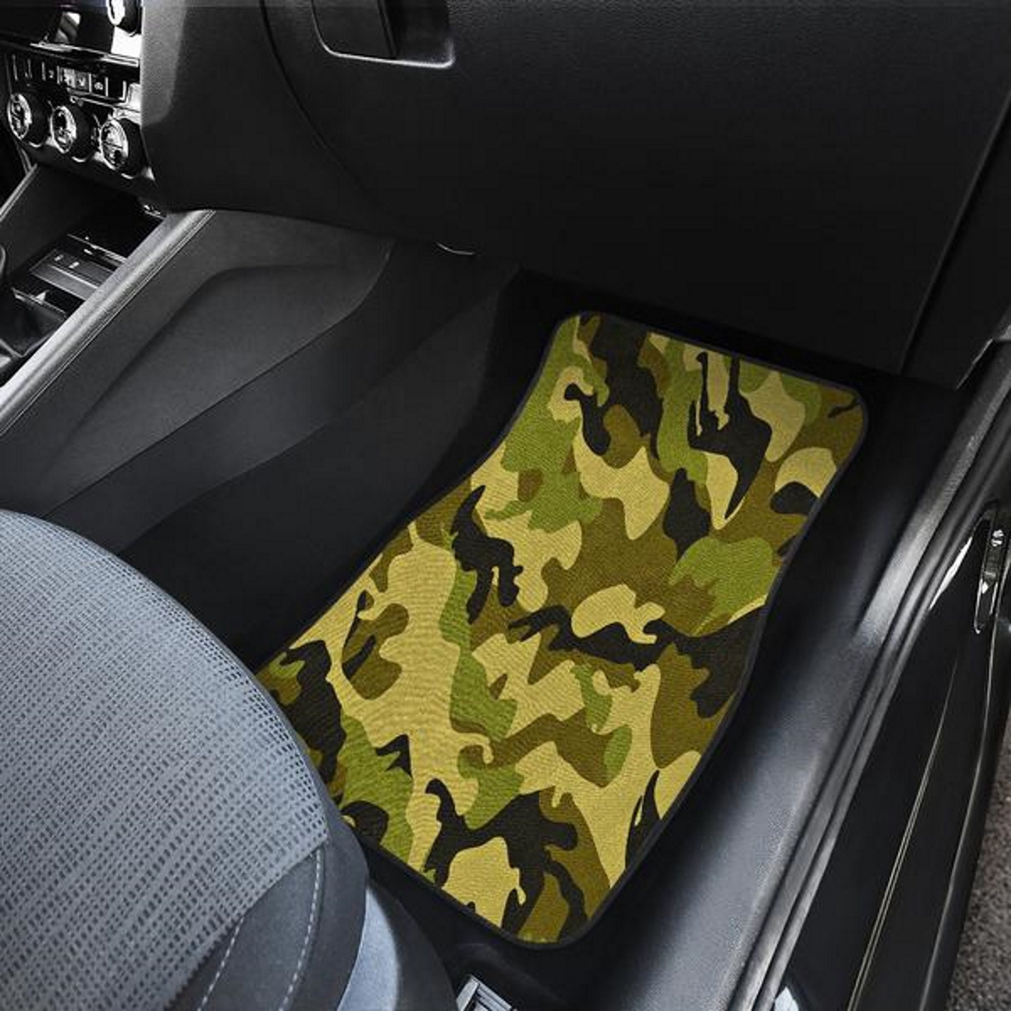 Green Camouflage, Front Car Floor Mats, Custom Made, Housewarming Gift ...