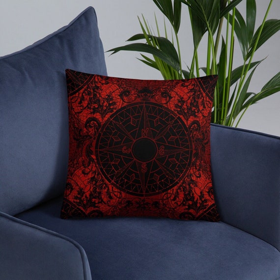 Red and Black Pattern Basic Pillow Home Accessories Gifts for Her Decorative Pillows Room Decor Etsy UK