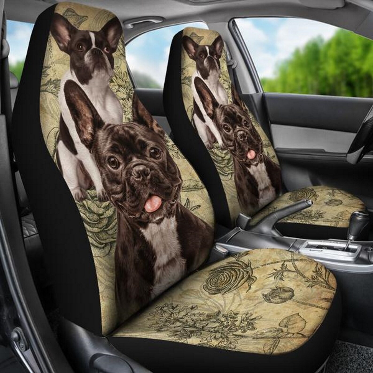 French Bulldog Dog Lover Gift Bulldog Mom Car Seat Covers Etsy
