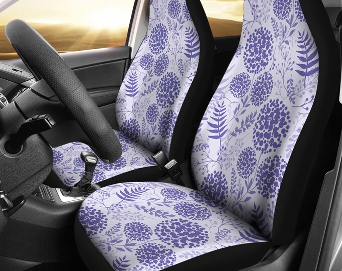 Floral Steampunk Pattern Print Universal Fit Car Seat Cover