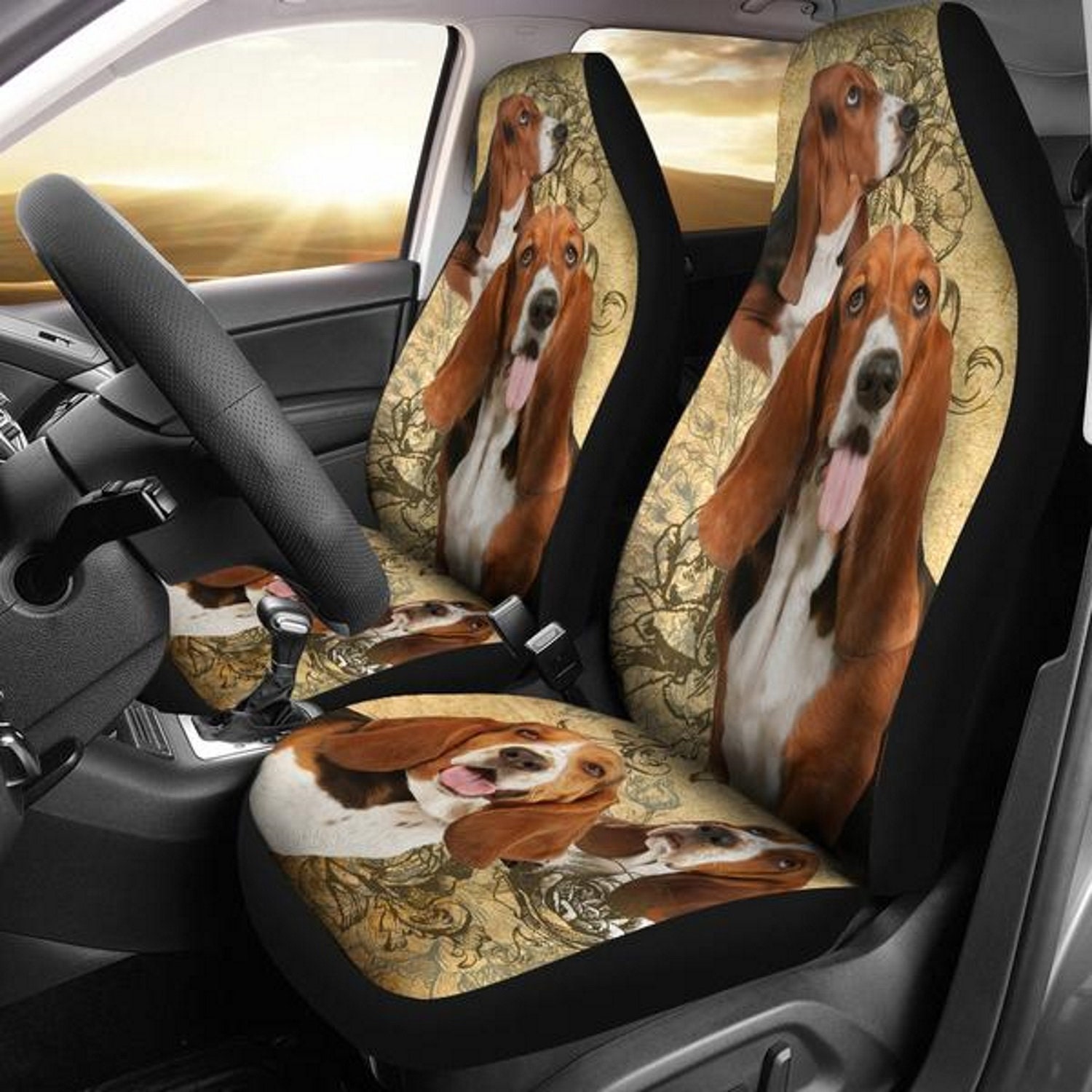 Basset Hound Dog Car Seat Covers
