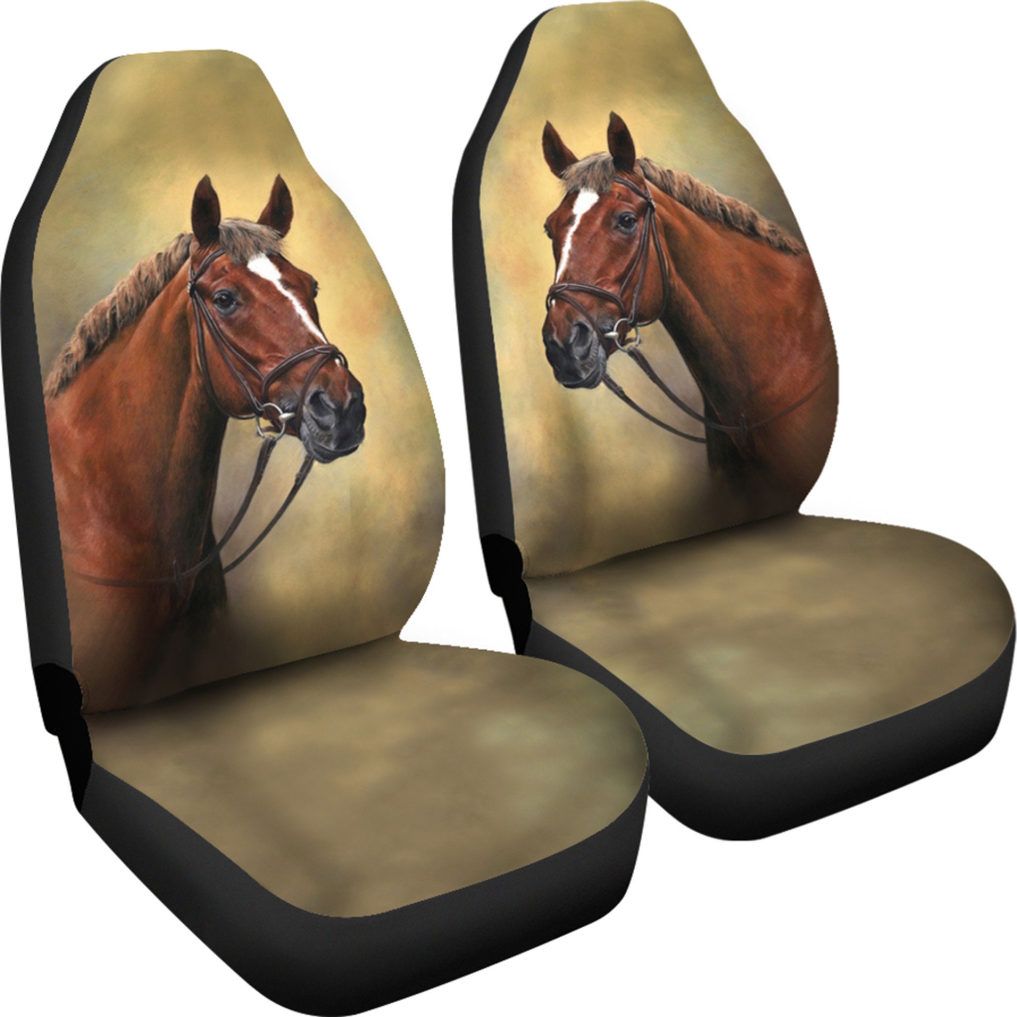 Horse Car Seat Covers, Car Accessories Animal Lovers Gifts Custom Made