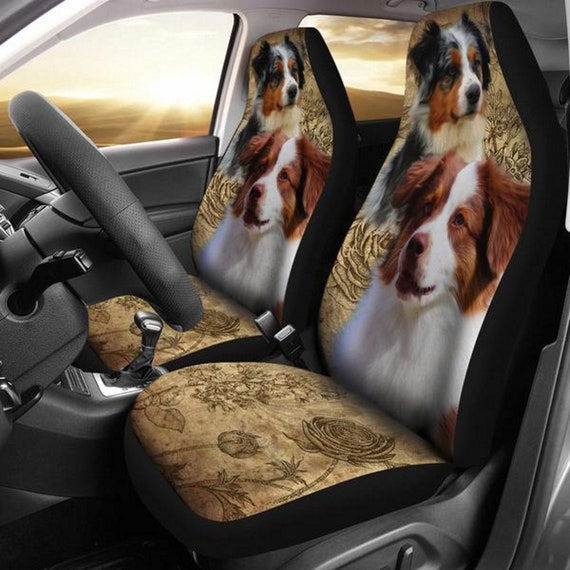 Chien berger australien, housses de siège auto, accessoires de voiture,  cadeau pour elle, housses de siège personnalisées, housse sur mesure,  décoration de voiture, housse de siège auto, -  France