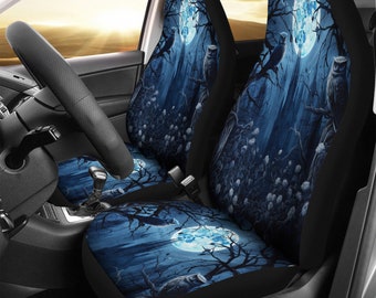 Gothic Forest and Thorned Roses Car Seat Cover, Gothic Gifts for her Car Accessories
