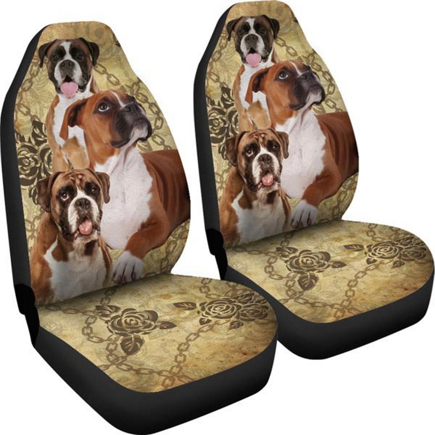 Boxer dog top car seat covers