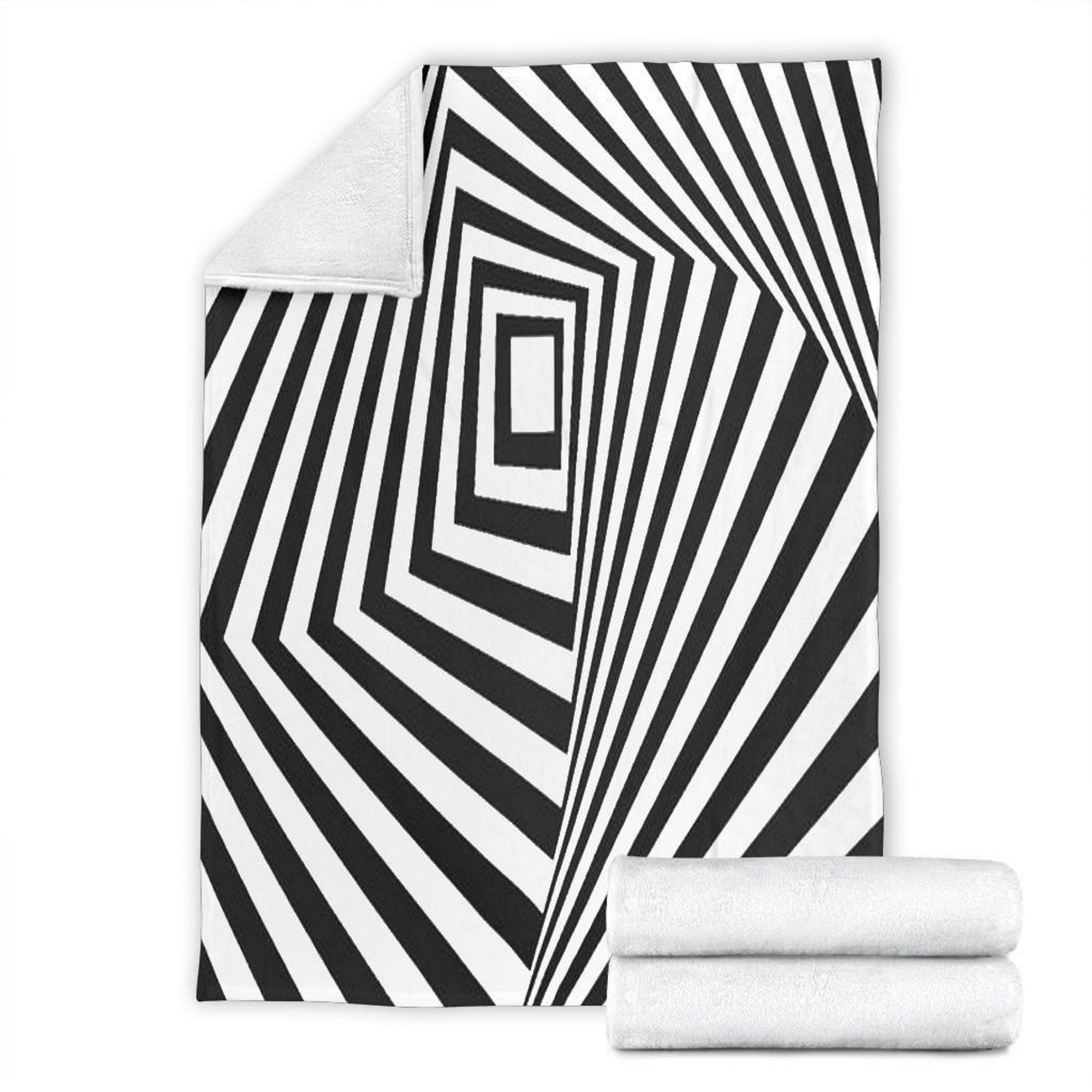 Psychedelic Blue Optical illusion Blanket