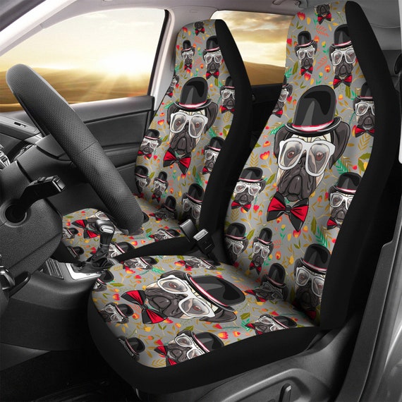 Pug Car Seat Belt Cover - Cartoon Pug Car Seat Belt Cover - Cartoon