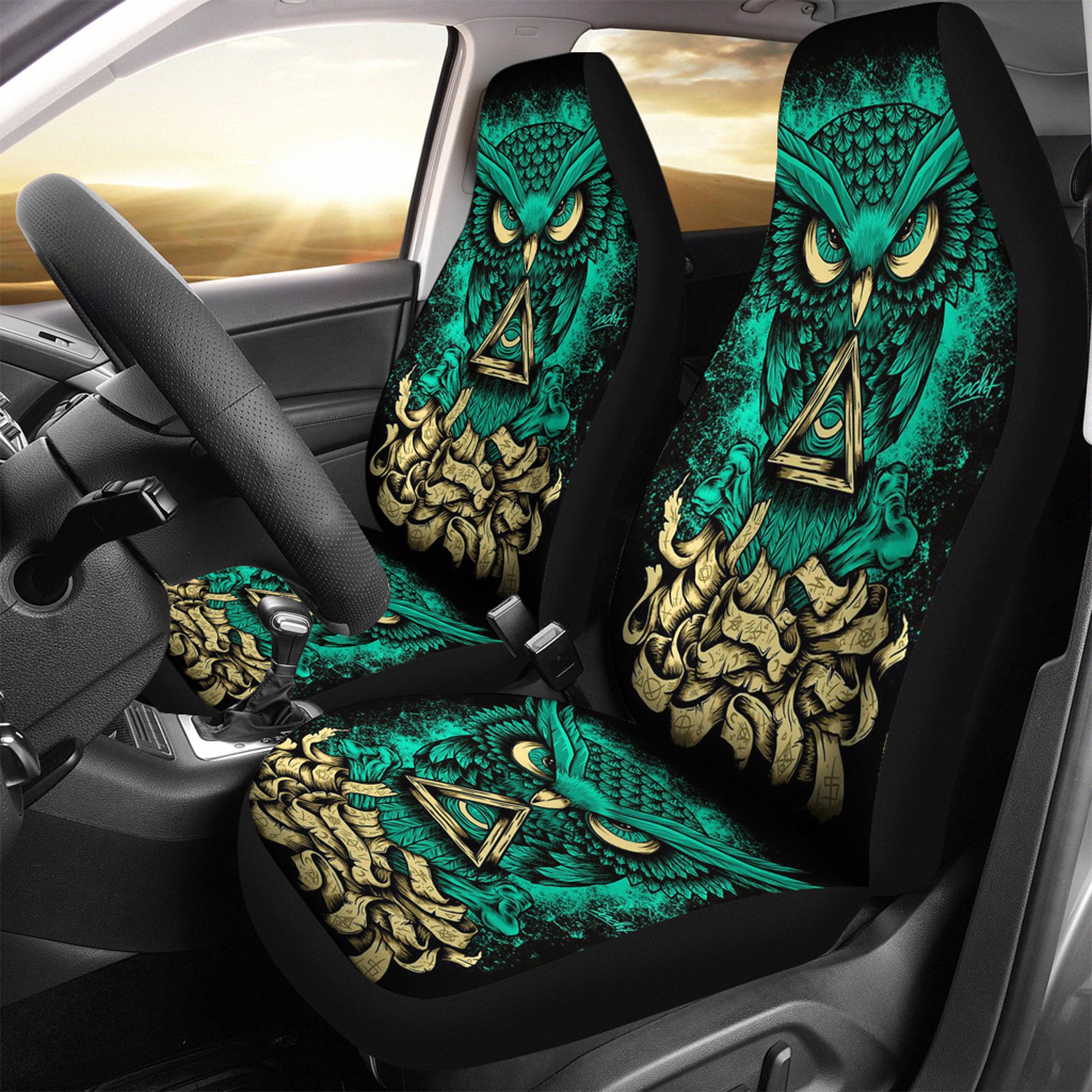 Owl Car Front Seat Covers Custom Mace Cover New Car Gifts for Idea Cute Car Decor Seat Cover Etsy