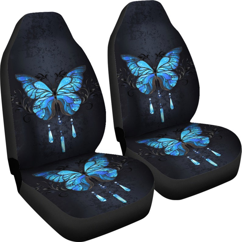 Pink And Blue Butterfly Print Pet Car Seat Cover main image 1