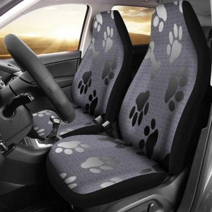 Silver Paws and Bones Dog Lover Gift Car Seat Cover Car