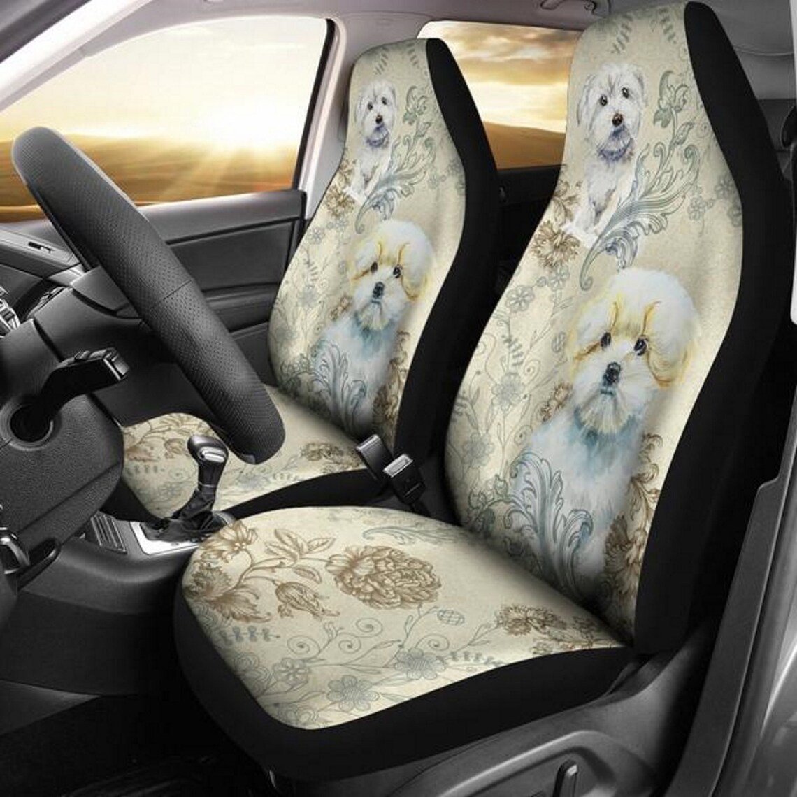 Maltese Dog Lover Gift Car Seat Covers Car Accessories Etsy