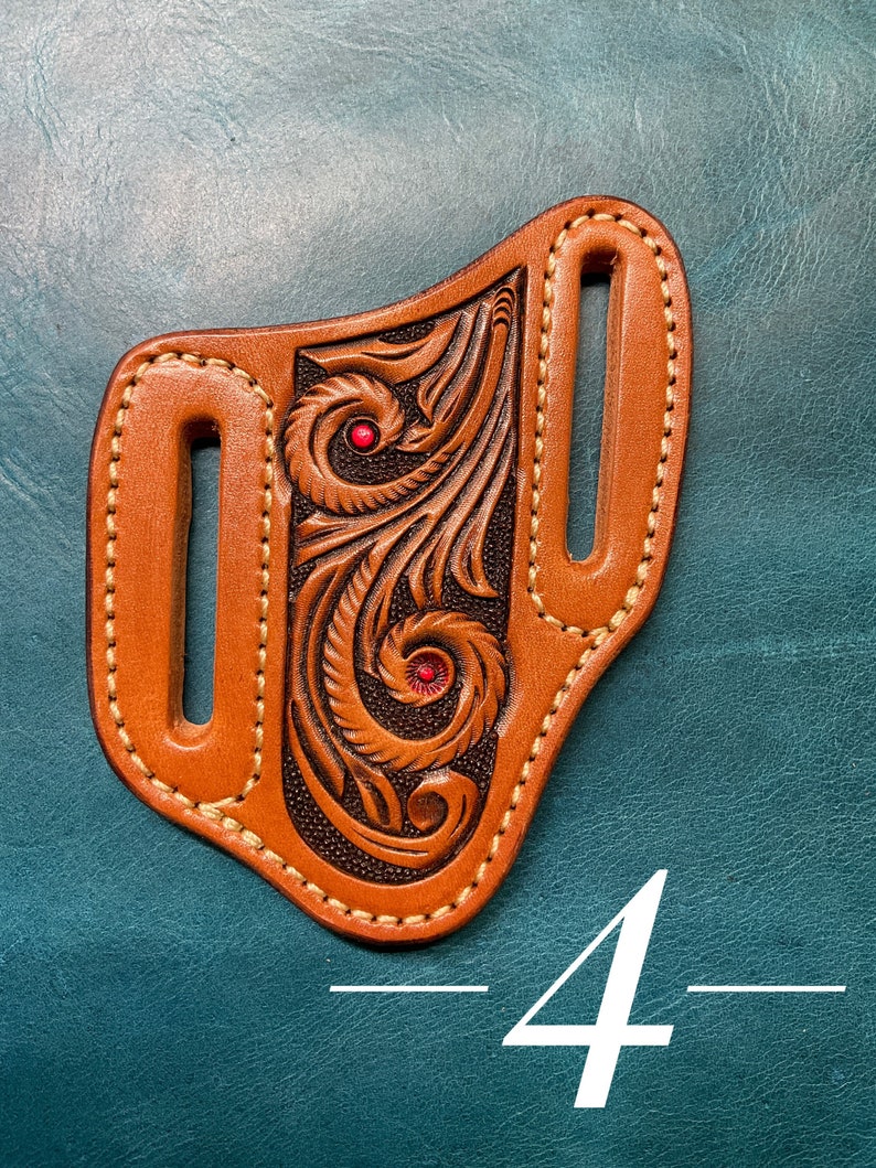 Hand Tooled Leather Knife Sheath Etsy