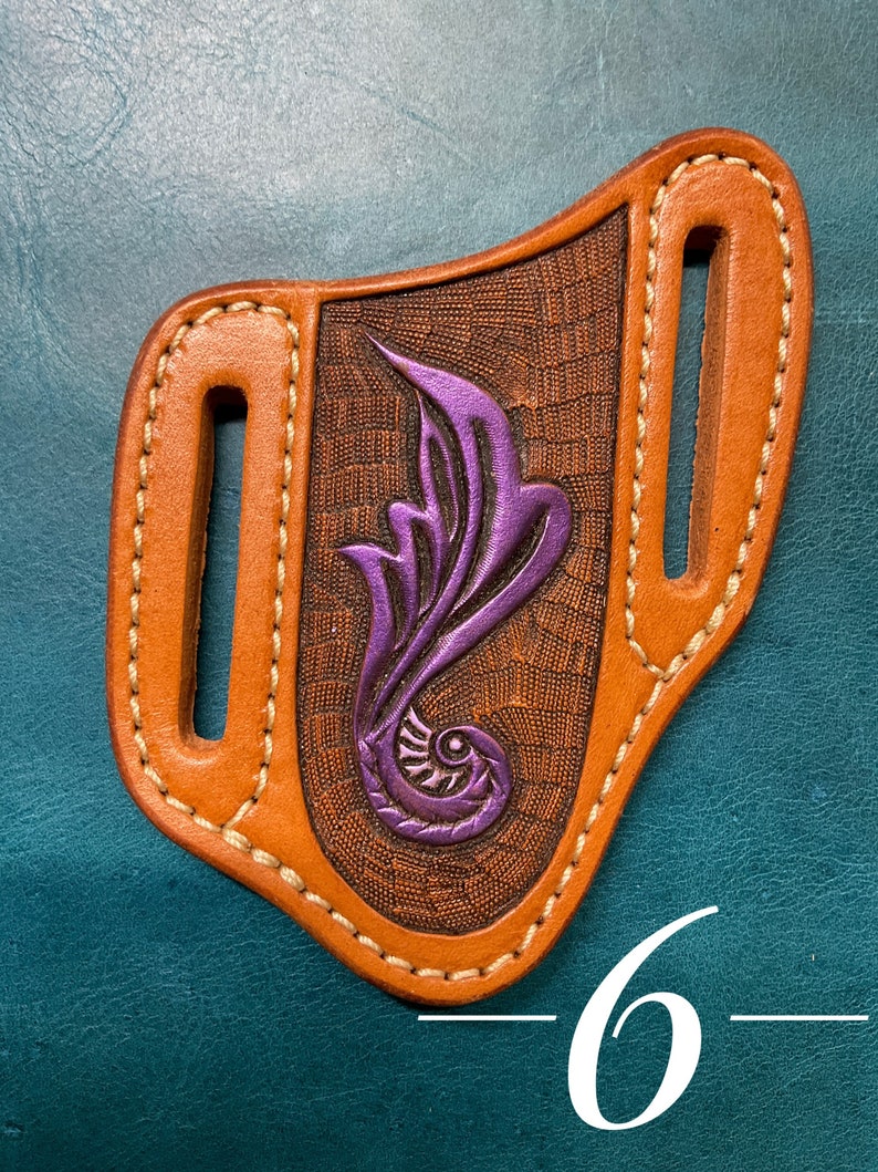 Hand Tooled Leather Knife Sheath Etsy