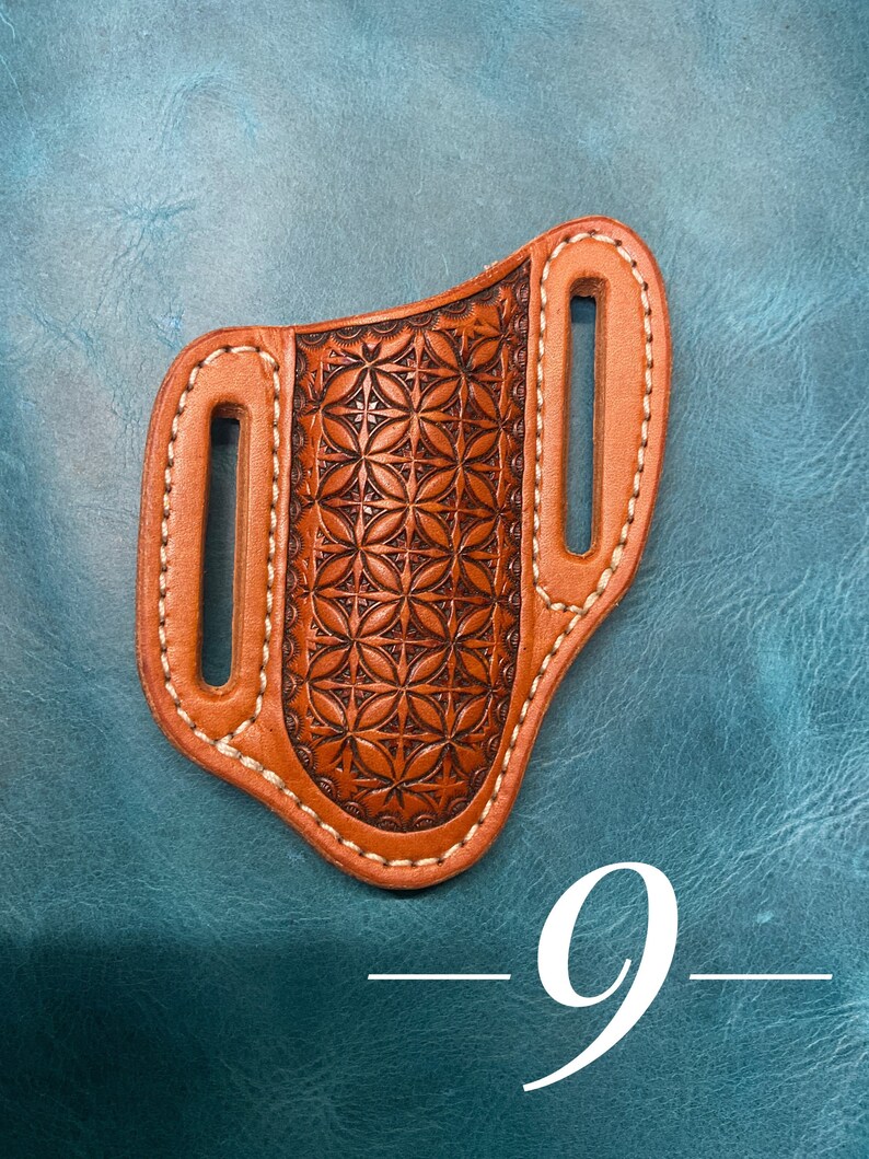 Hand Tooled Leather Knife Sheath Etsy