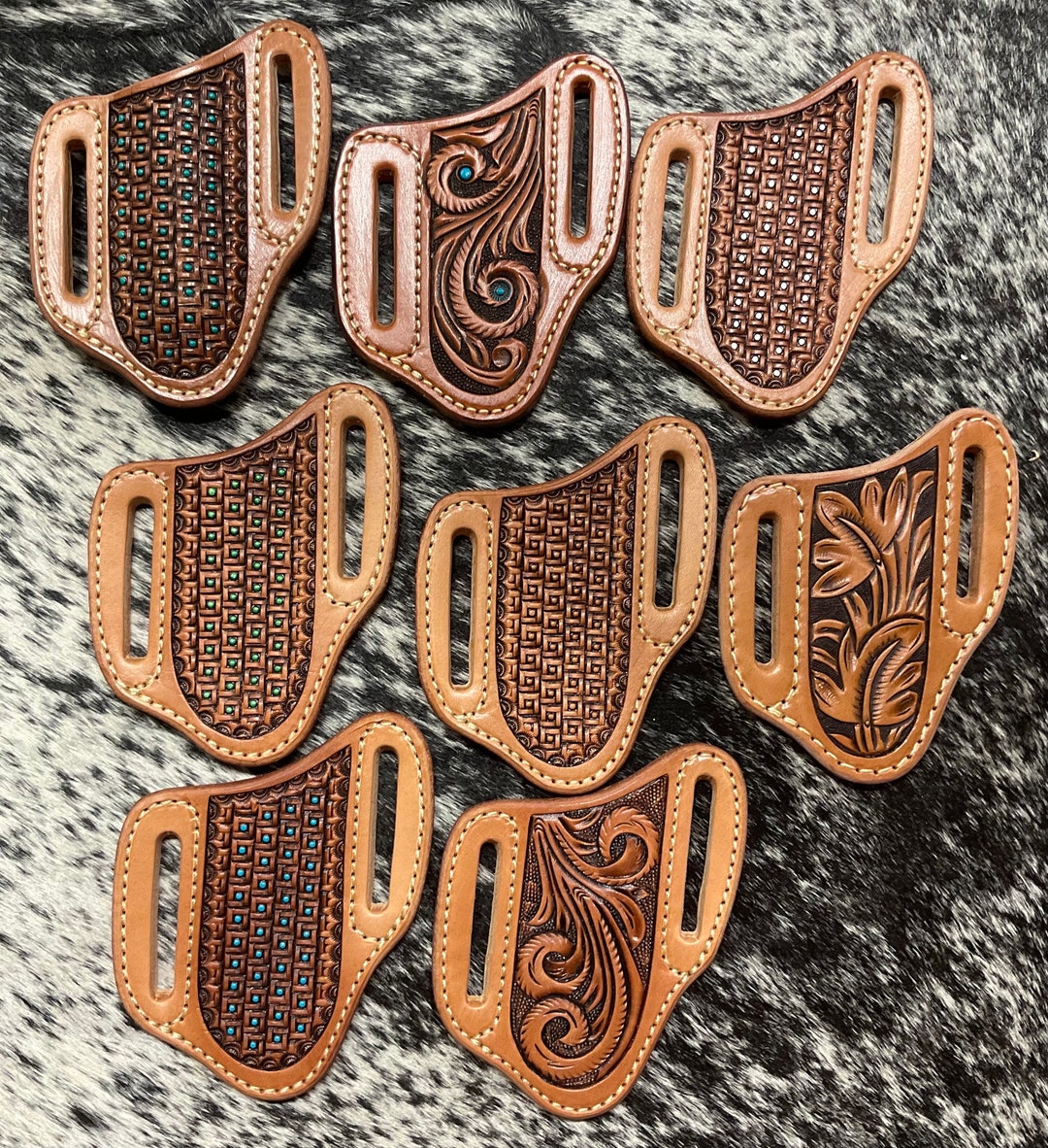Hand Tooled Leather Knife Sheath Etsy