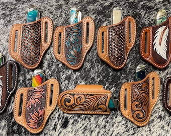 A) Handmade Knife Sheath Combo