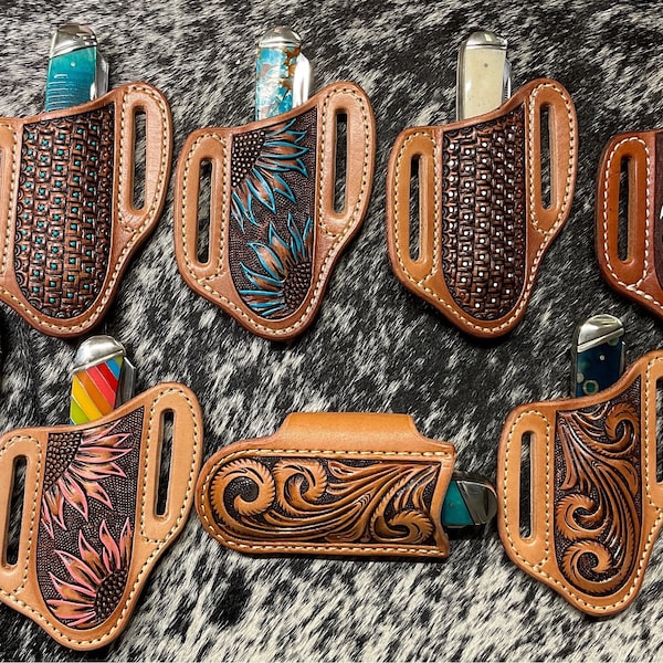 A) Handmade Knife Sheath Combo