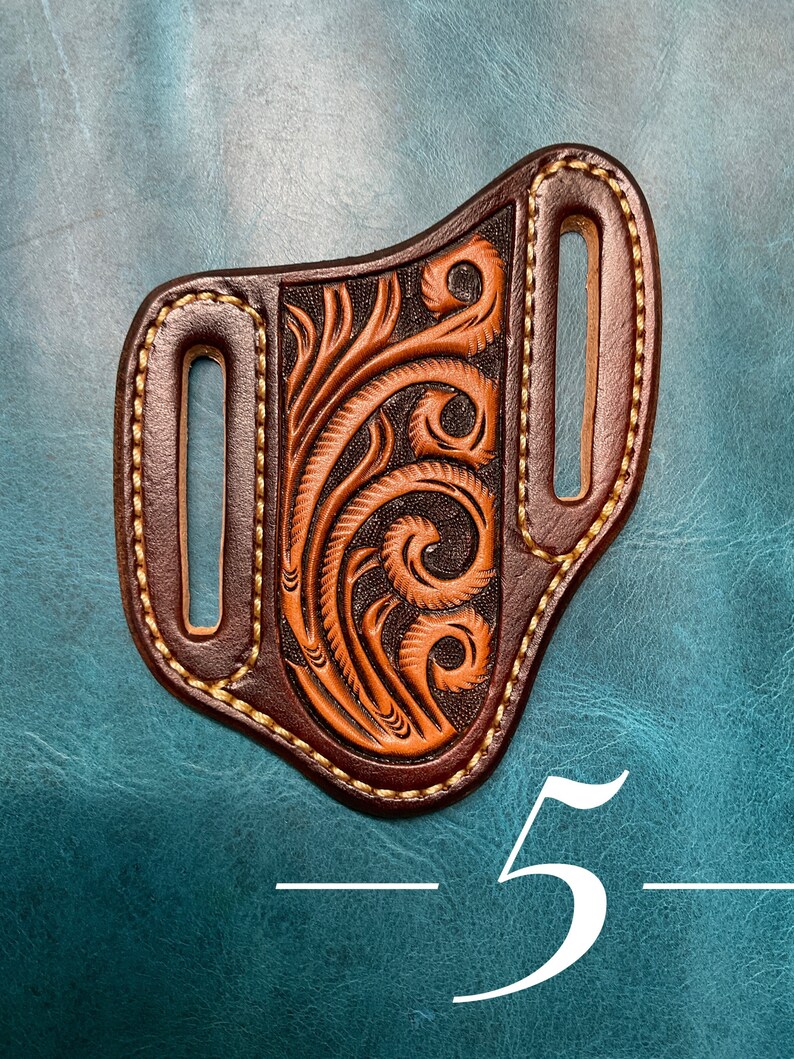 Hand Tooled Leather Knife Sheath - Etsy