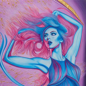 Untamed | Feminine Decor | Female Empowerment Artwork | Colorful Fine Art Print | Strong Woman Portrait |