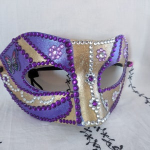 Hand-decorated Masquerade Mask | Costume Mask | Women's Halloween Mask | Mardi Gras Mask | Ball Mask | Festival Mask |