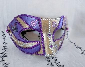 Hand-decorated Masquerade Mask | Costume Mask | Women's Halloween Mask | Mardi Gras Mask | Ball Mask | Festival Mask |