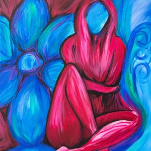 Art mural féministe | Impression d&#39;art sur l&#39;autonomisation des femmes | Art émotionnel | Force intérieure | Féminin coloré | Oeuvre d&#39;art sur la guérison |