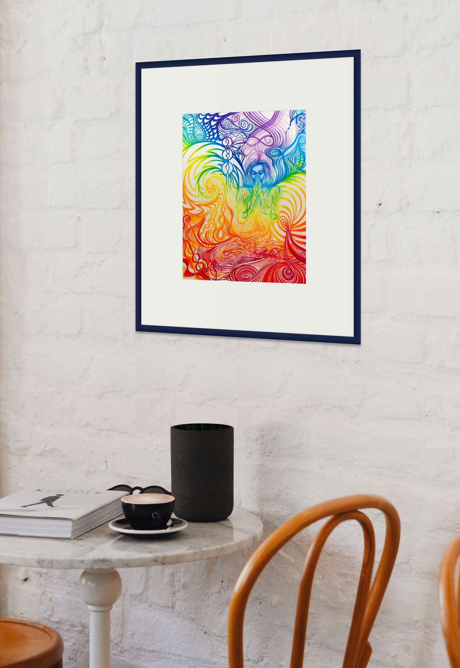 Serenity Meditation Art Print Calming Wall Art Etsy UK