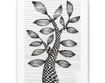 Black and White Abstract Canvas Wall Art | Modern Minimalist Decor for Living Room | Bedroom or Office