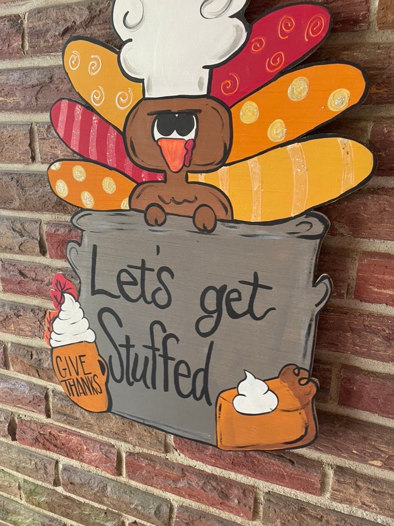 Thanksgiving Door Hanger, Turkey Door Hanger, Holiday Door Hanger