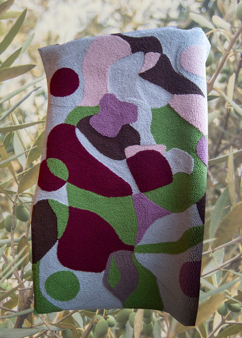 Handmade Wall Hanging Rug 'HUGS' / Abstract Tapestry Etsy UK