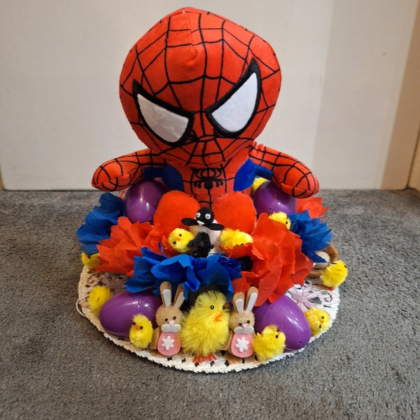 Easter bonnet Spiderman themed - NEXT DAY DELIVERY