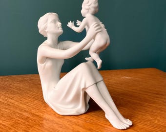 Porcelain Mother and Child Figurine by AK Kaiser Germany