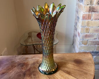 Antique Carnival Glass Vase by Northwood USA